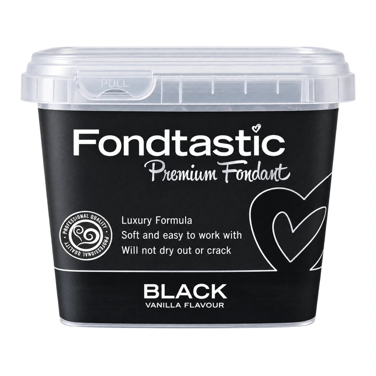 Black Premium Fondant 1kg - Fondtastic