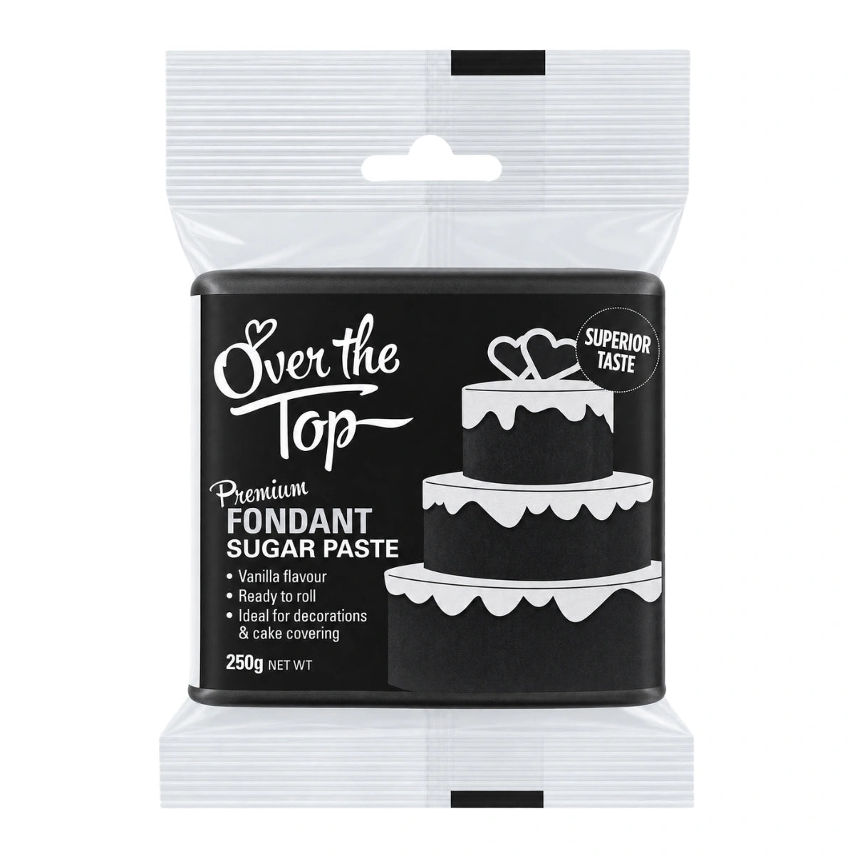 Super Black Fondant 250g - Over The Top