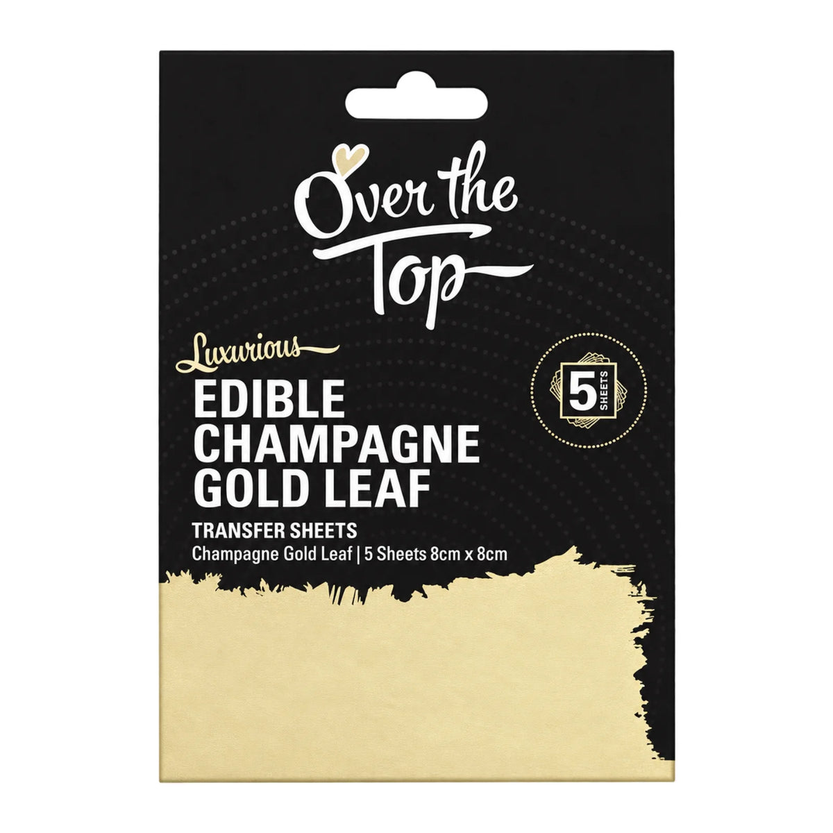 Gold Champagne Leaf Transfer Sheet - Over The Top