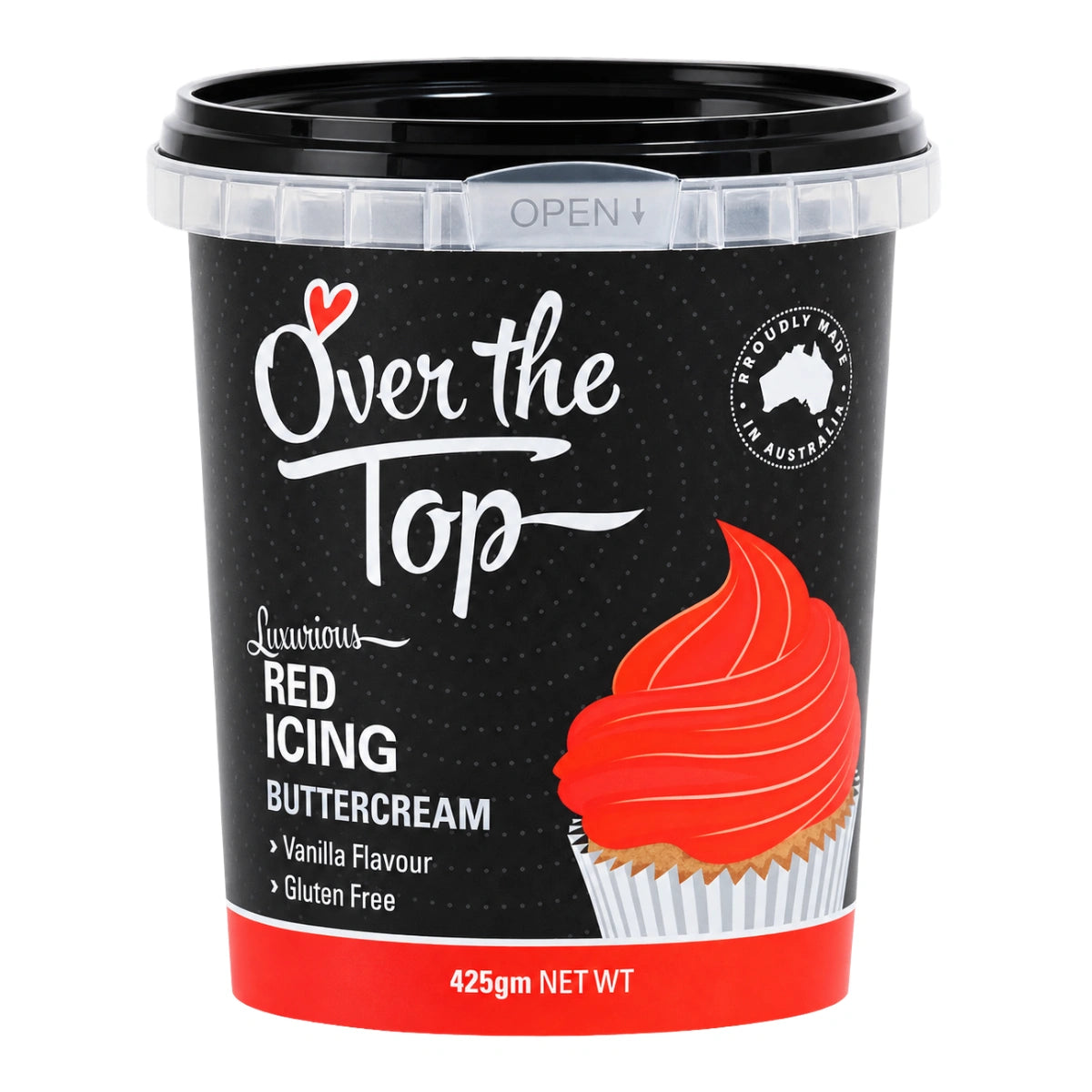 Red Buttercream 425g - Over The Top