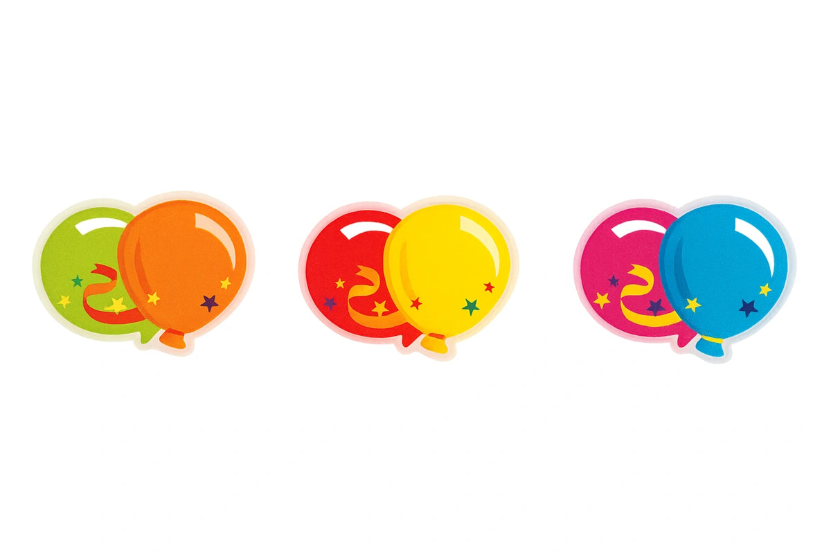 Balloons Cupcake Rings (9 Pack) - Bakery Crafts