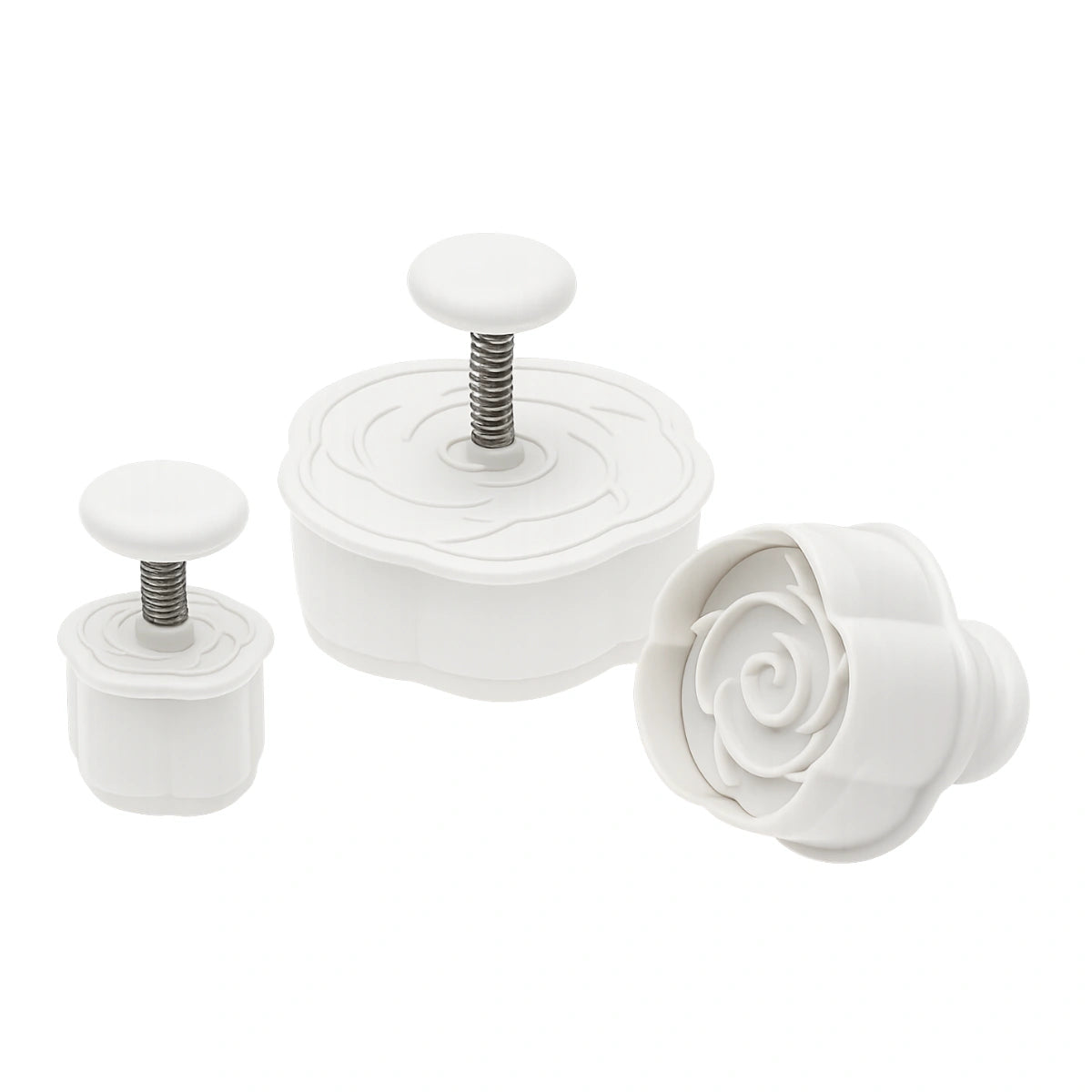 3 Rose Sugar Paste Plunger Cutter Set - Ateco