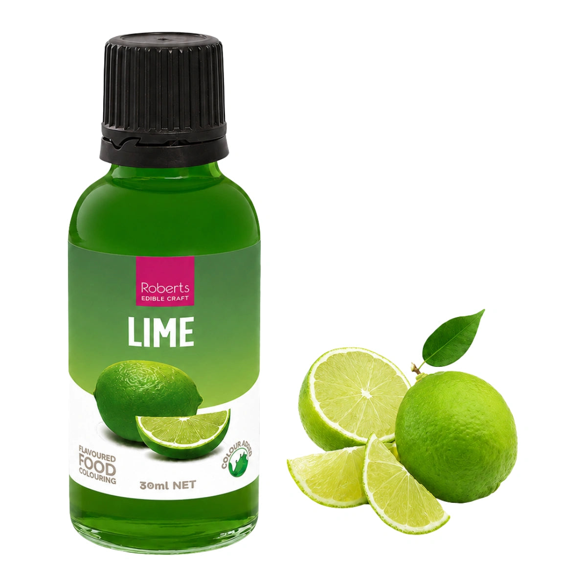 Lime Flavoured Food Colouring 30ml - Roberts Edible Craft