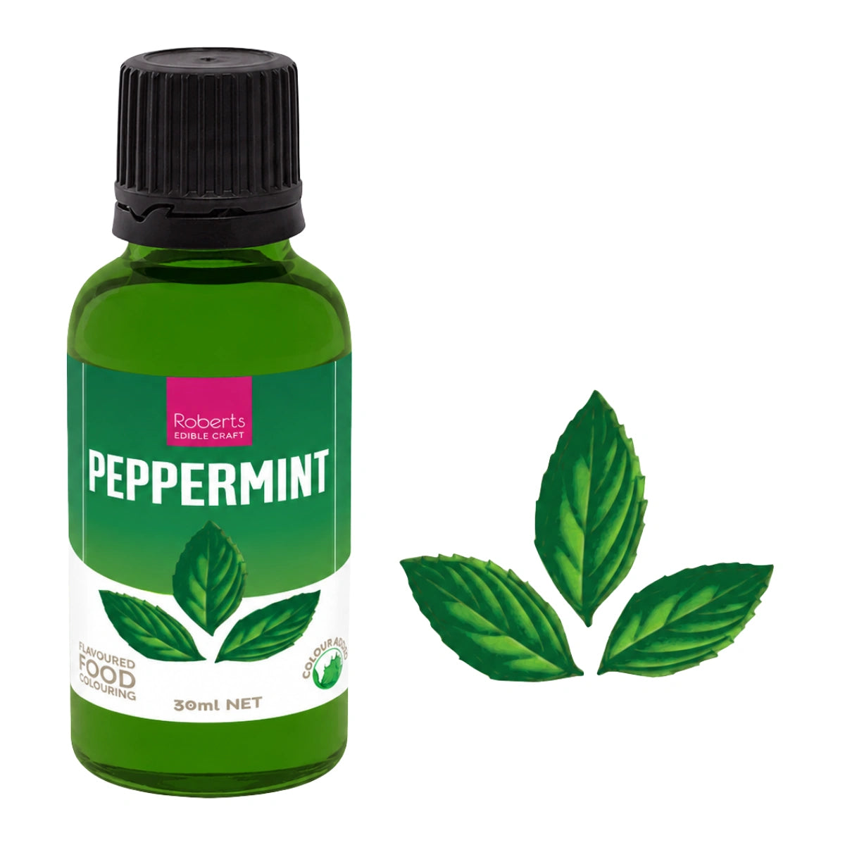 Peppermint Flavoured Food Colouring 30ml - Roberts Edible Craft