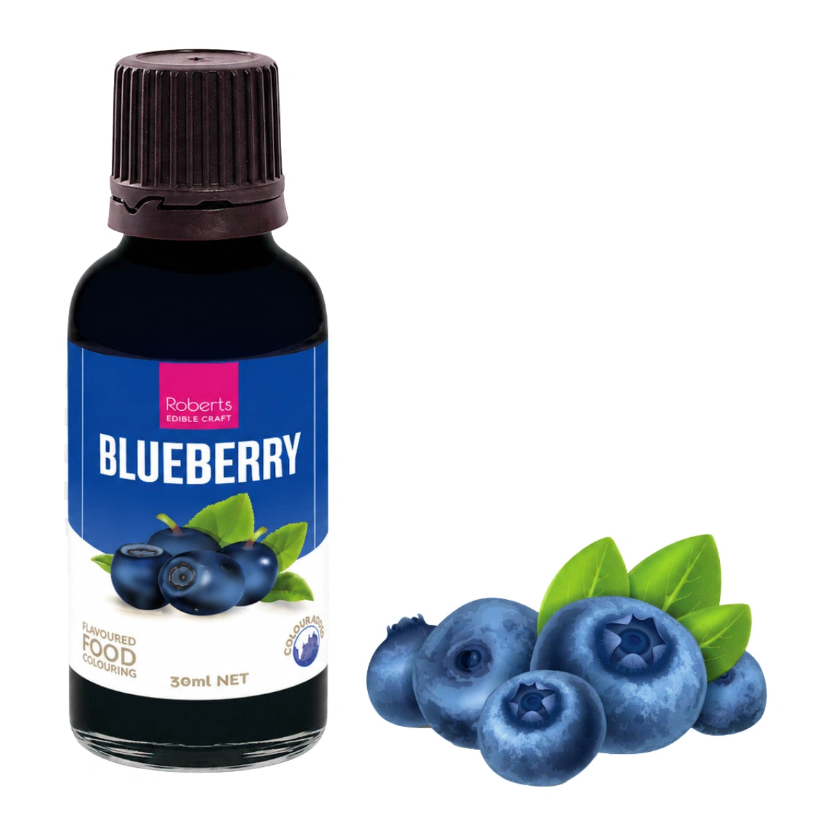 Blueberry Flavoured Food Colouring 30ml - Roberts Edible Craft