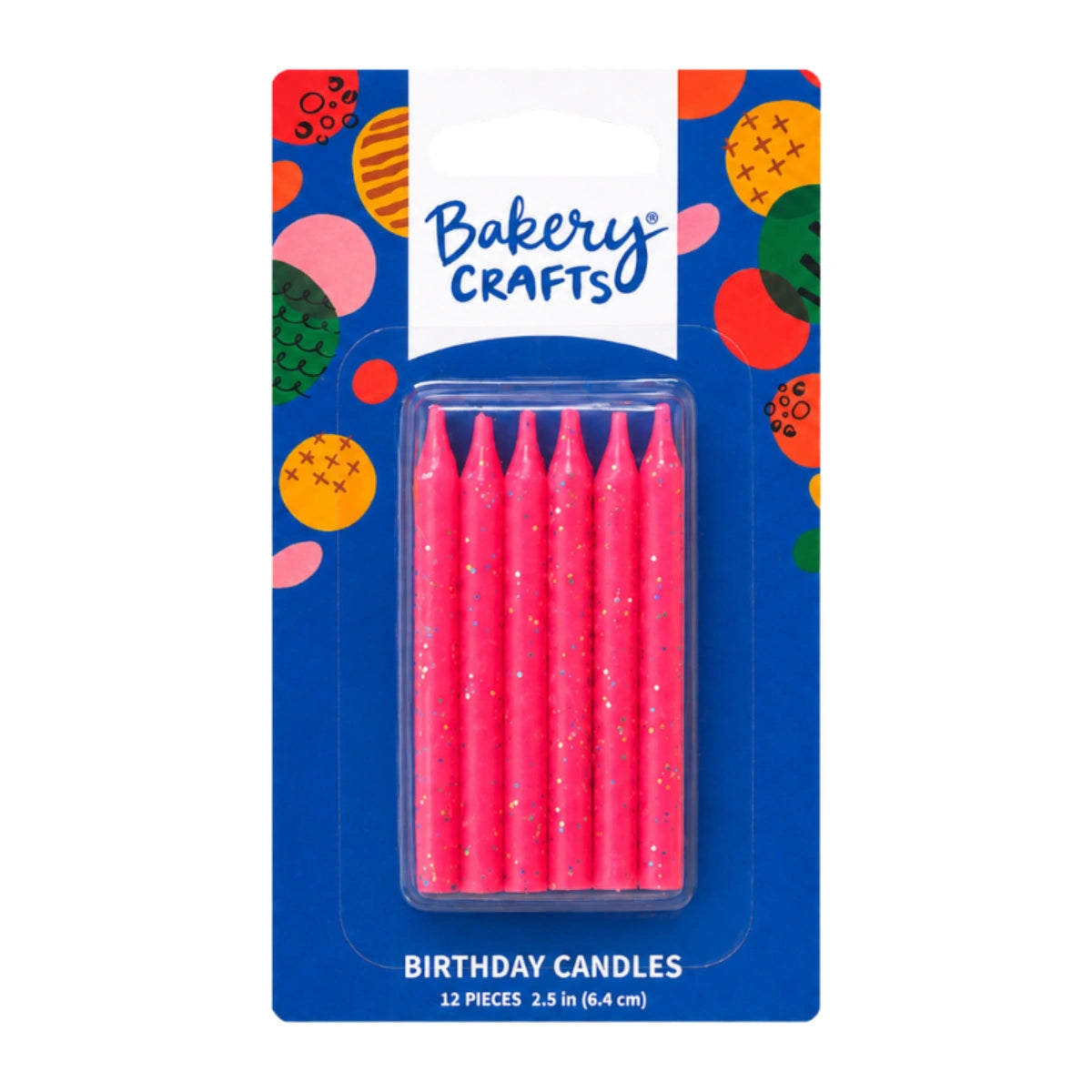 Pink Glitter Smooth and Spiral Candles - Bakery Crafts