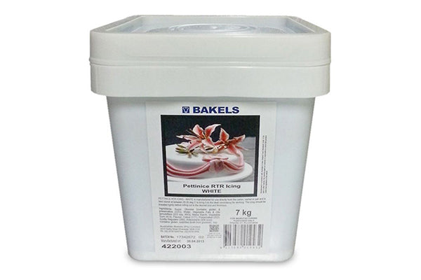 White Fondant Pettinice RTR Icing Mb Delivered 7kg - Bakels