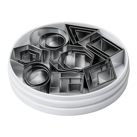 Plain Edge Geometric Shapes Cutters (24 Pack) - Ateco