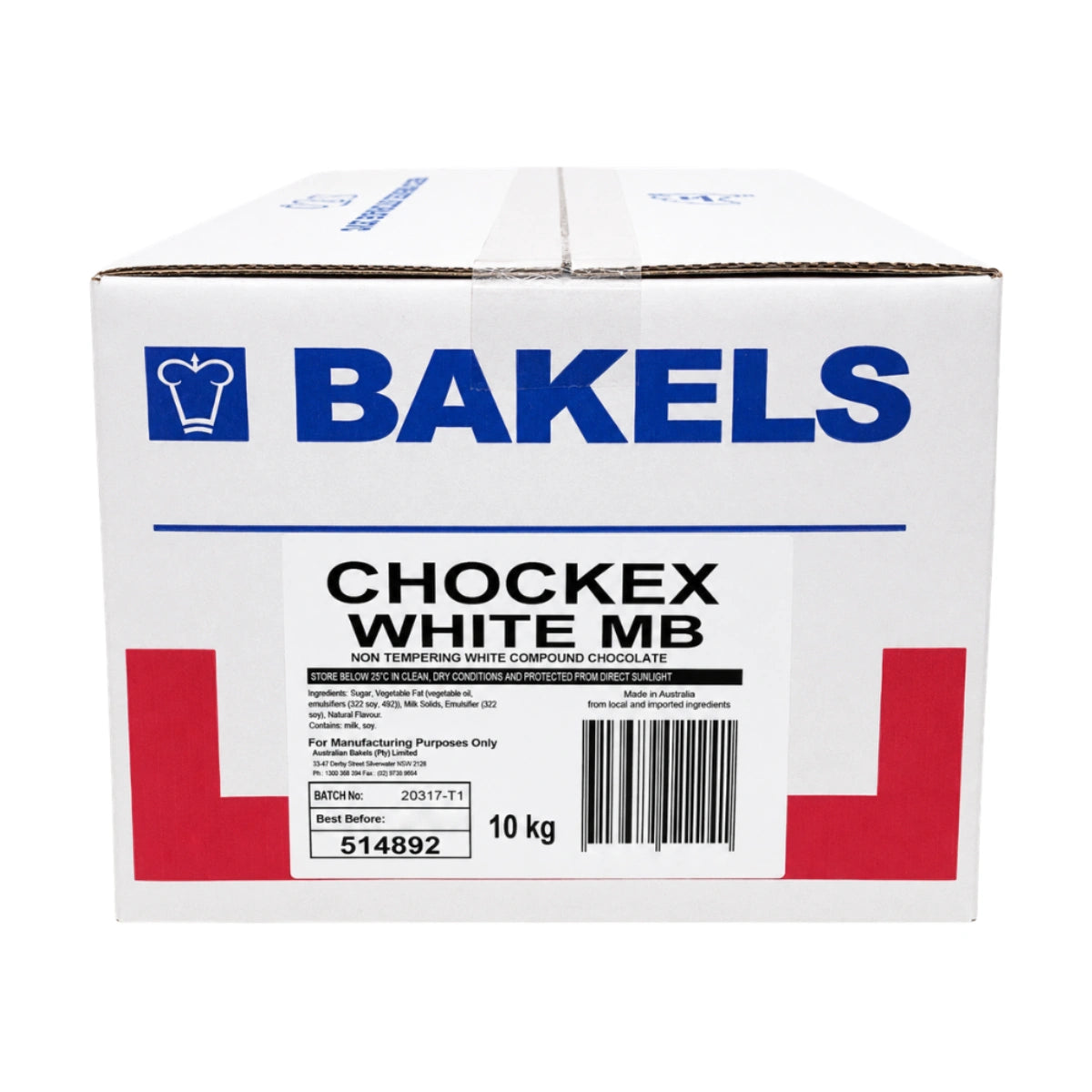 Chocolate Chockex White Compound Mb 10kg - Bakels