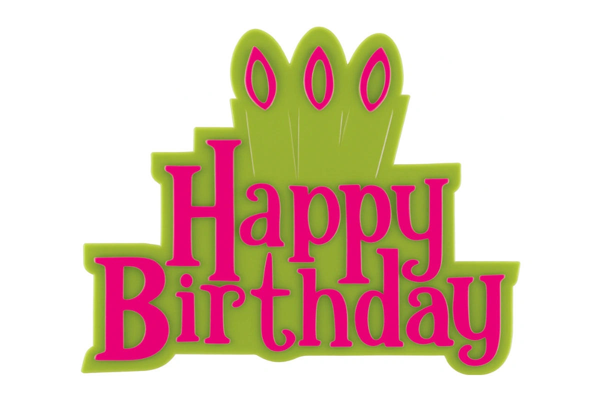 Green Happy Birthday Layon - Bakery Crafts