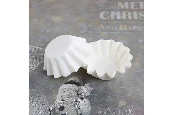 White Cuppies - Parchment Ripple Cupcake Liner (96 Pack) - Moreish by Monica Cavallaro