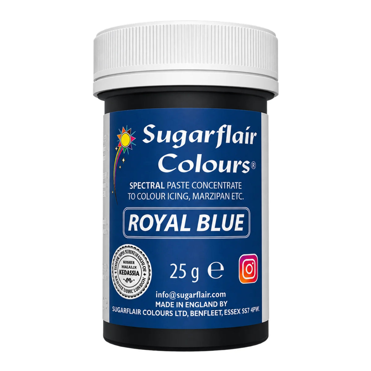 Royal Blue Spectral Paste - Fondant and Buttercream Colour 25g - Sugarflair