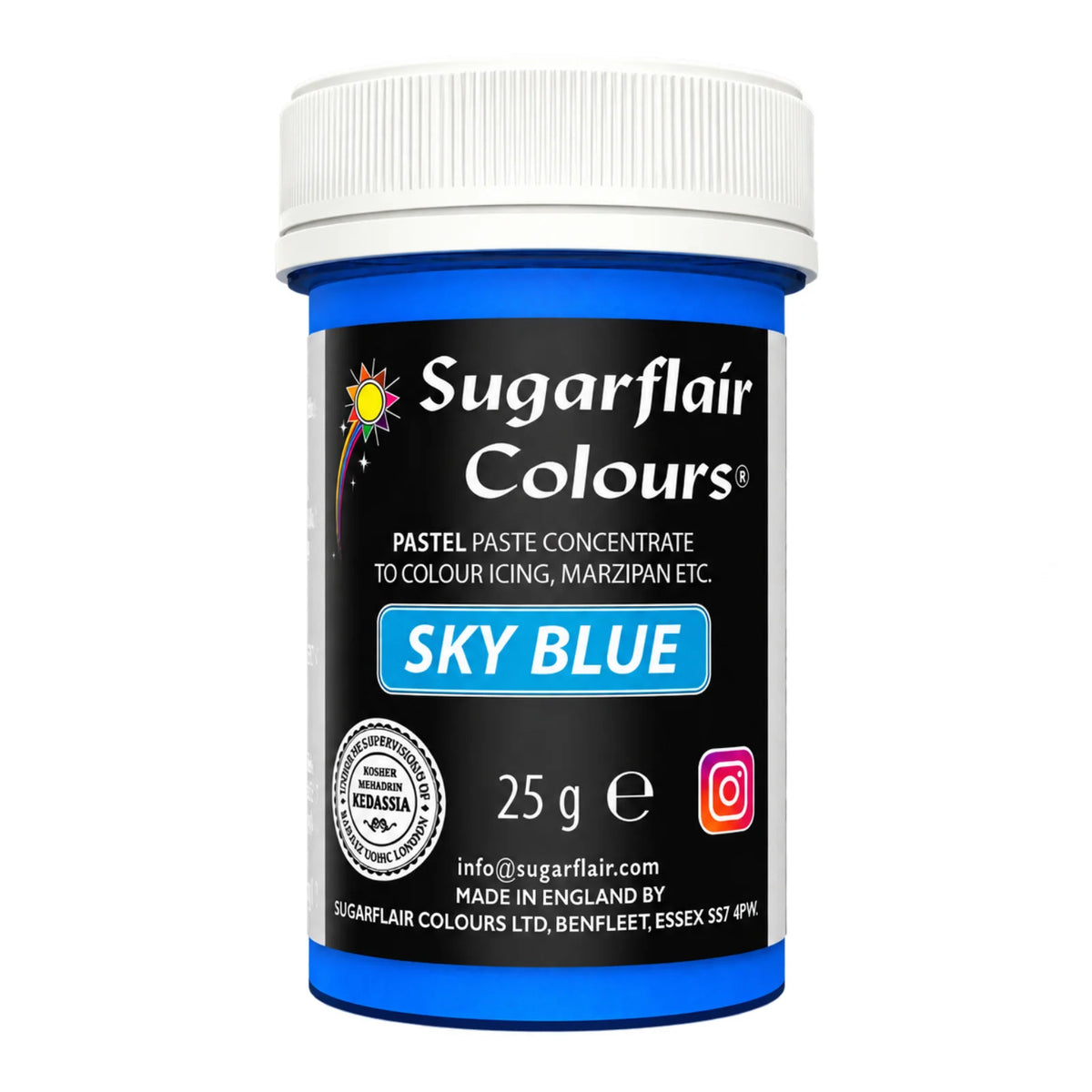 Sky Blue Pastel Paste - Food Colour 25g - Sugarflair