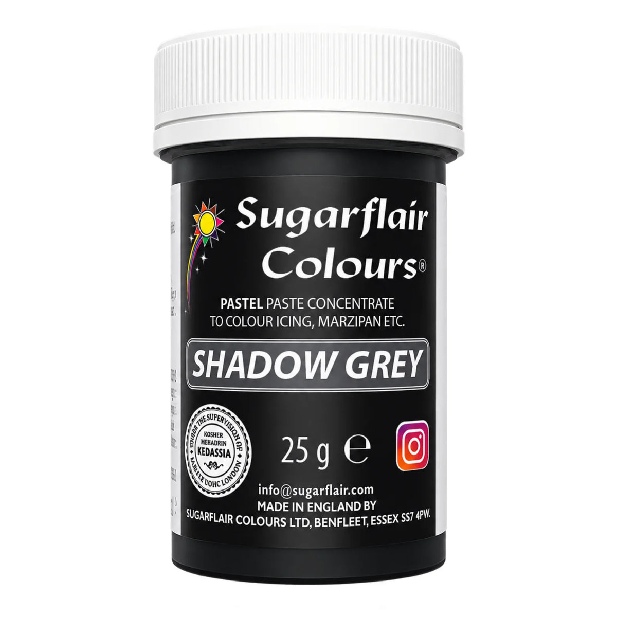 Pastel Shadow Grey Paste - Food Colour 25g - Sugarflair