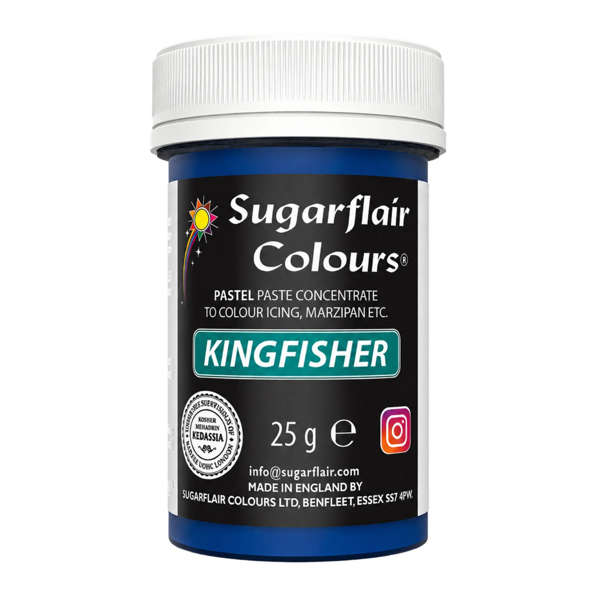 Pastel Kingfisher Blue Paste - Food Colour 25g - Sugarflair