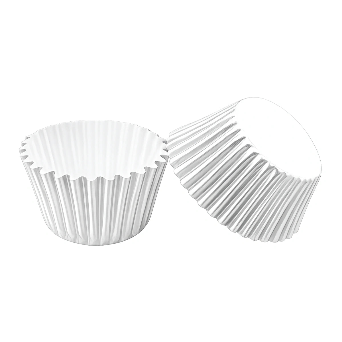 White Mini 25mm Foil Cupcake Cases - 50 Pieces