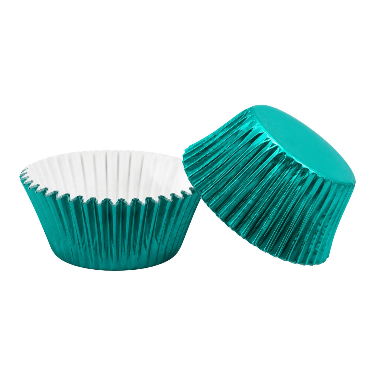 Teal Green Large Foil Cupcake Cases - 25 Pieces