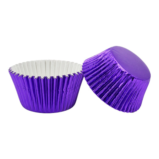 Purple Large Foil Cupcake Cases - 25 Pieces