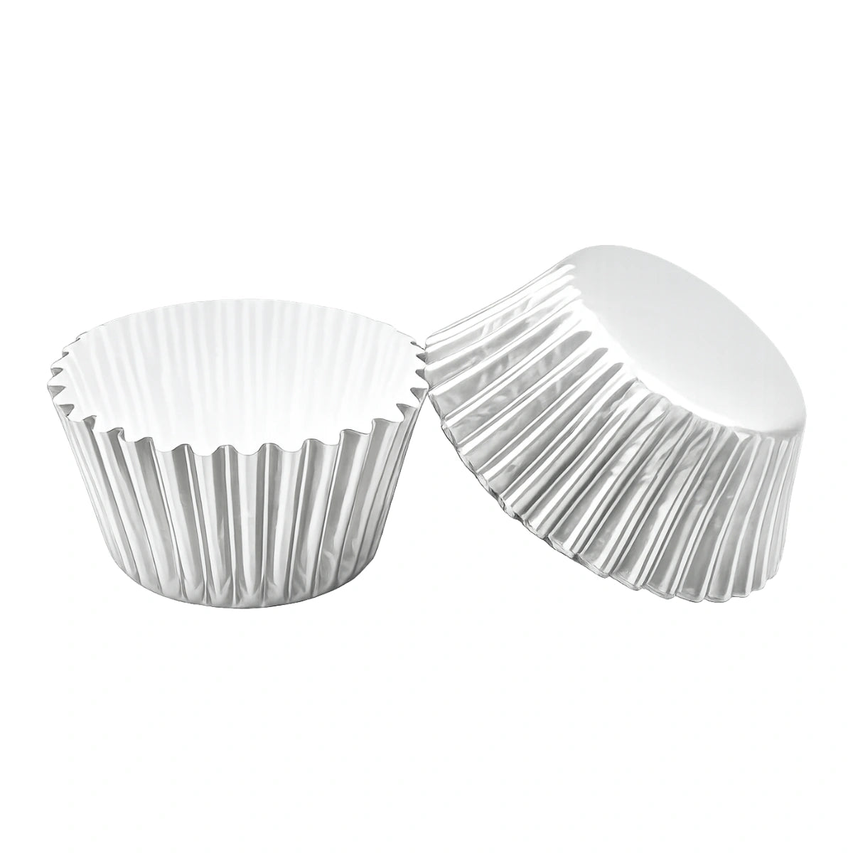 Silver Mini 25mm Foil Cupcake Cases - 50 Pieces