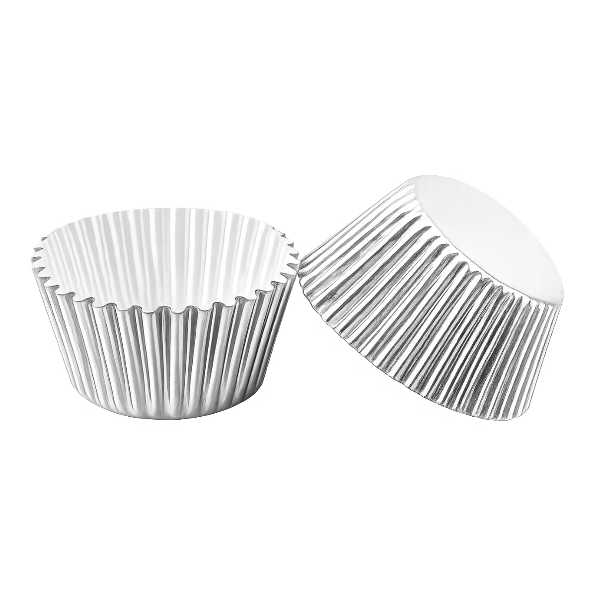 Silver Mini 35mm Foil Cupcake Cases - 50 Pieces