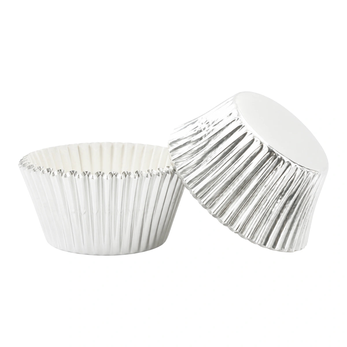 Silver Large Foil Cupcake Cases - 25 Pieces