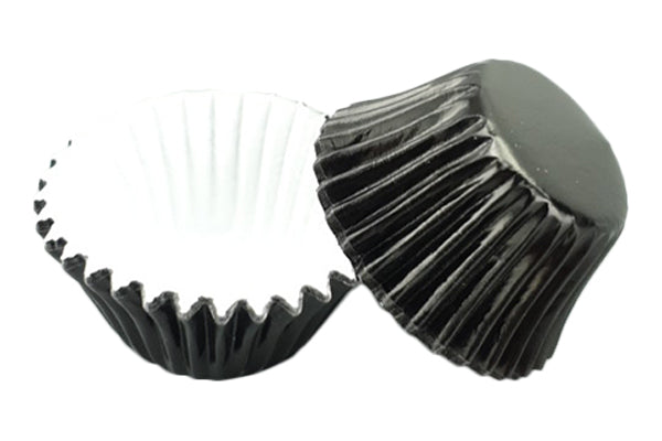 Black Mini Cupcake Cases 25mm (50 Pack) - Gateau Art