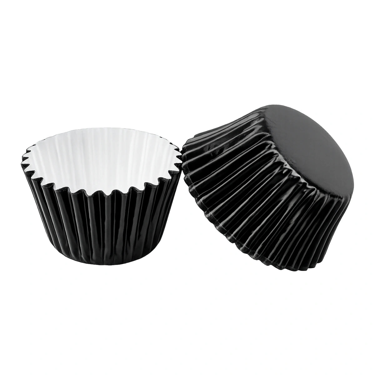 Black Mini 25mm Foil Cupcake Cases - 50 Pieces