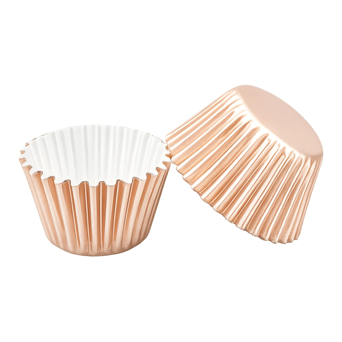 Rose Gold Mini 25mm Foil Cupcake Cases - 50 Pieces