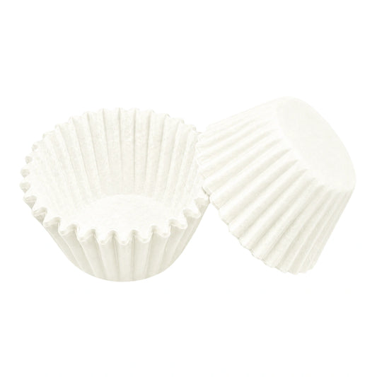 White Mini 25mm Grease-Proof Cupcake Cases - 50 Pieces - Cupcake Case