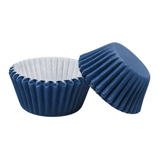 Navy Blue Mini 35mm Grease-Proof Cupcake Cases - 50 Pieces - Cupcake Case