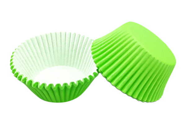 Light Green Large Grease-Proof Cupcake Cases (50 Pack) - Gateau Art