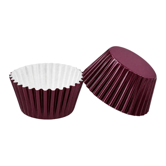 Burgundy Mini 3.5cm Base - 500Pieces Foil Baking Bulk Cupcake Cases Liner