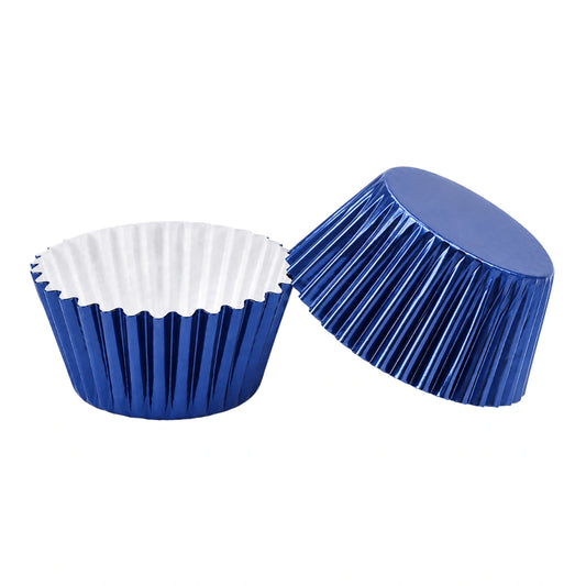 Navy Blue Mini 3.5cm Base - 500Pieces Foil Baking Bulk Cupcake Cases Liner