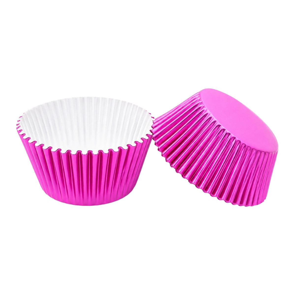 Hot Pink Large Foil Baking Cups (250 Pack) - Cupcake Cases