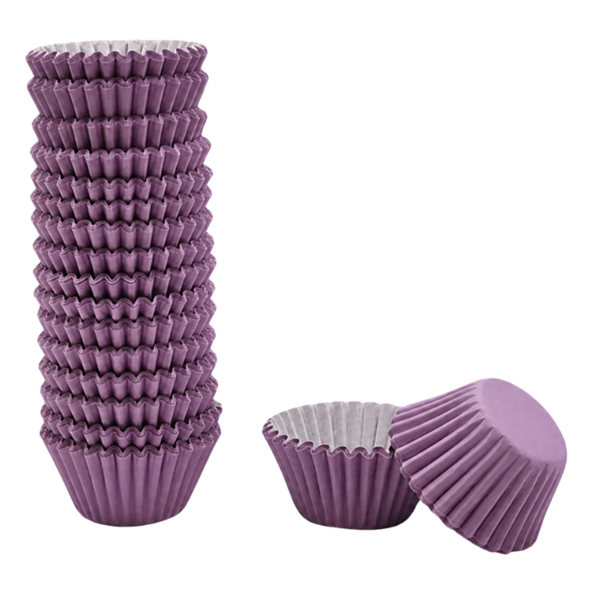 Purple Paper Mini Cupcake Cases 2.5cm (500 Pack) - Iconic Cake Art