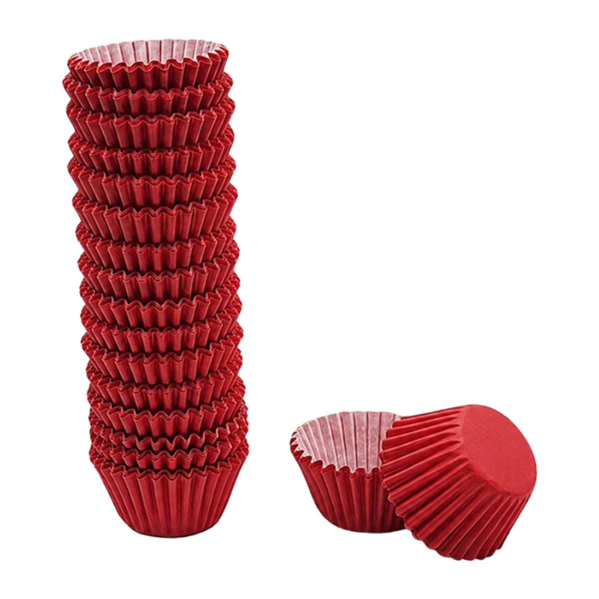 Red Paper Mini Cupcake Cases 2.5cm (500 Pack) - Iconic Cake Art
