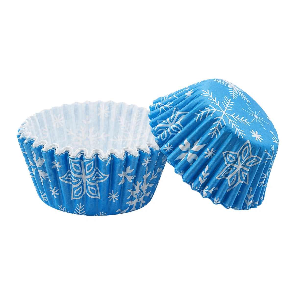 Snowflakes Greaseproof Mini Cupcake Cases 35mm - Iconic Cake Art
