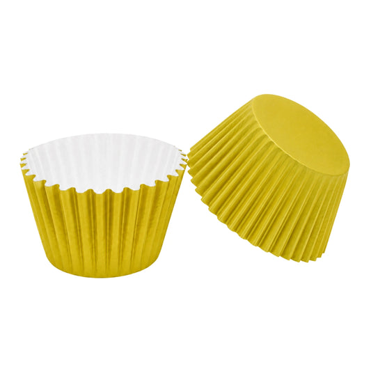 Yellow Mini 2.5cm Base - 500 Pieces Paper Baking Bulk Cupcake Cases Liner