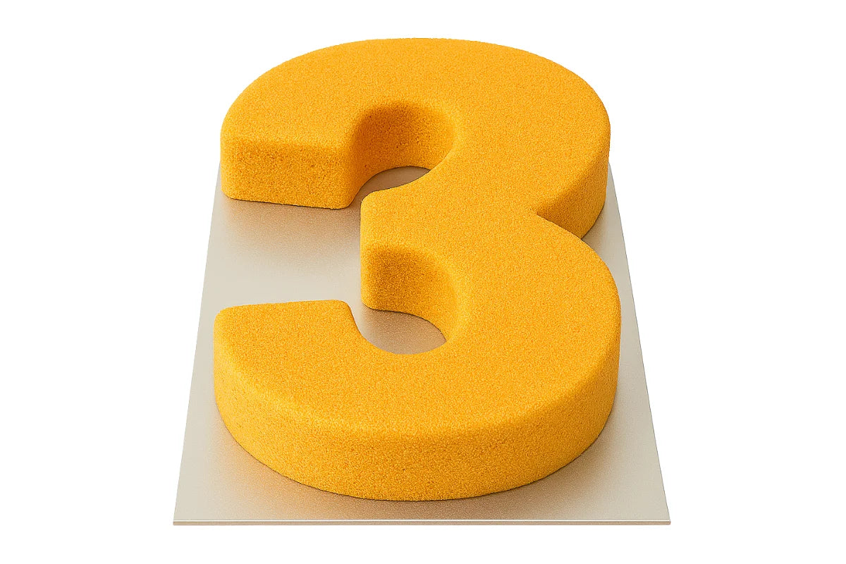 White Chocolate Number Cake 14 Inch Large Bake Only - Iconic Bakery