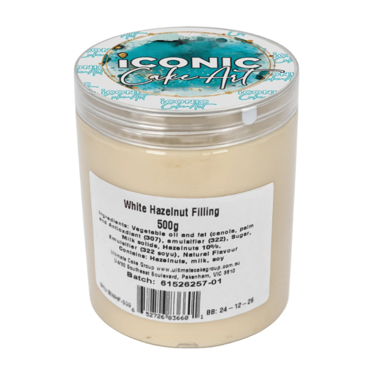 White Hazelnut Spread Filling 500g - Iconic Cake Art