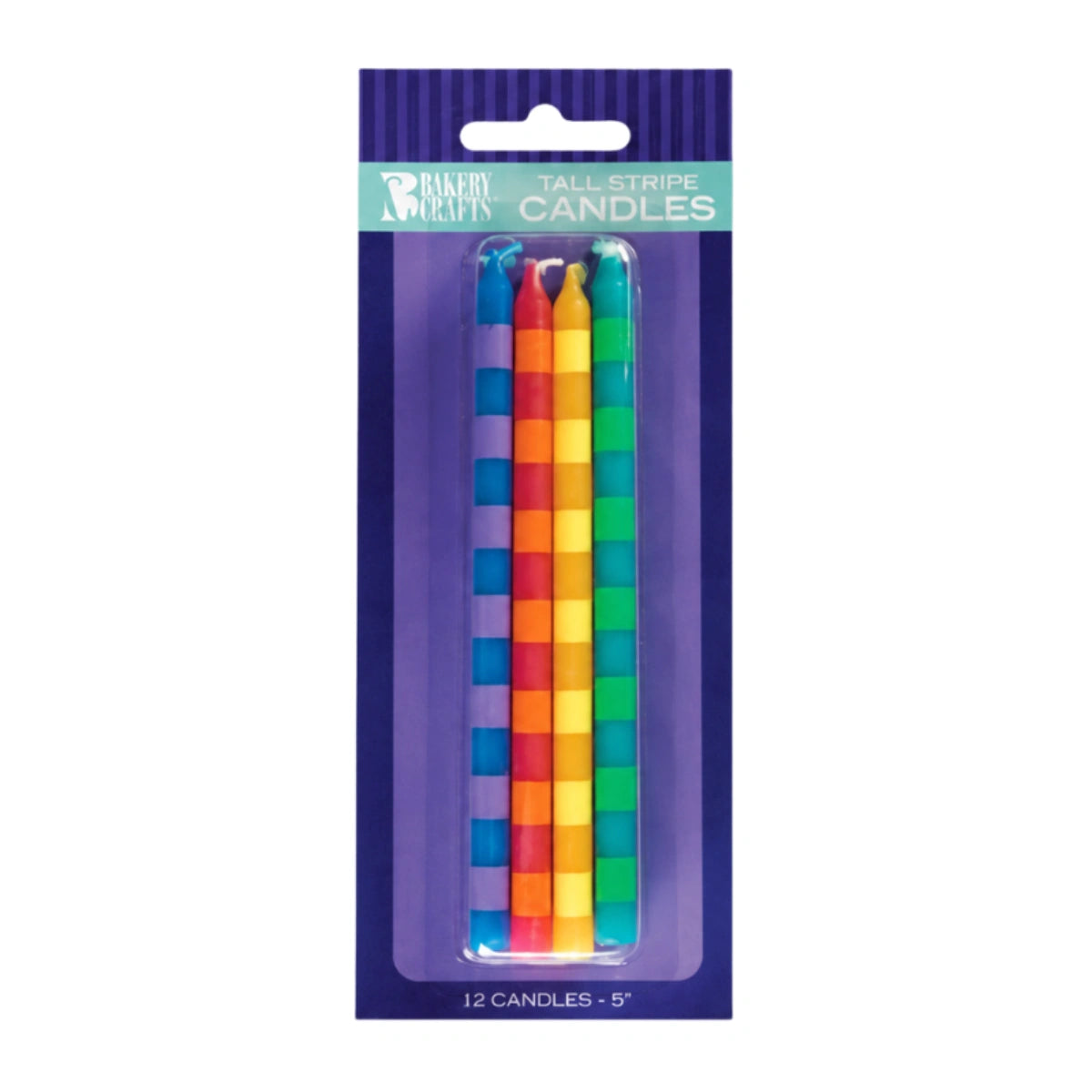 Primary Striped Specialty Candles - Bakery Crafts