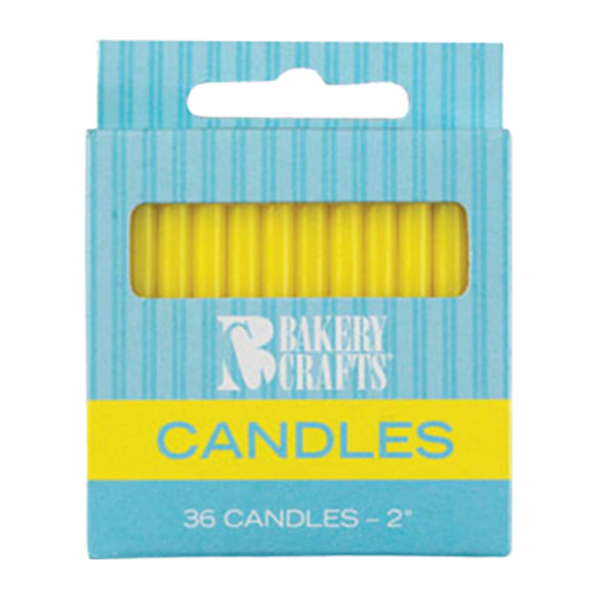 Yellow Plain Birthday Candles - Bakery Crafts