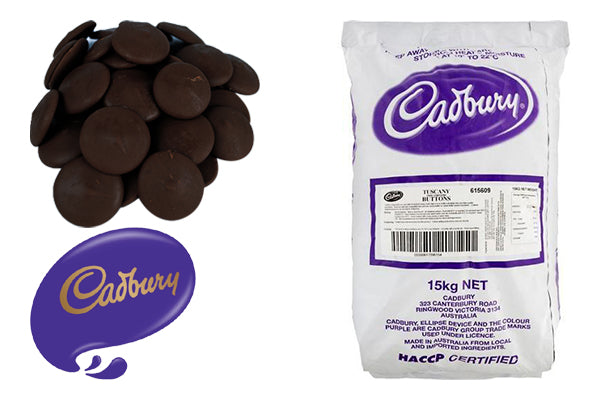 Tuscany Dark Compound Buttons 15kg - Cadbury