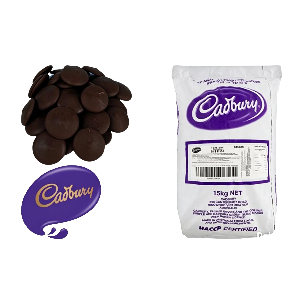 Tuscany Dark Compound Buttons 15kg - Cadbury