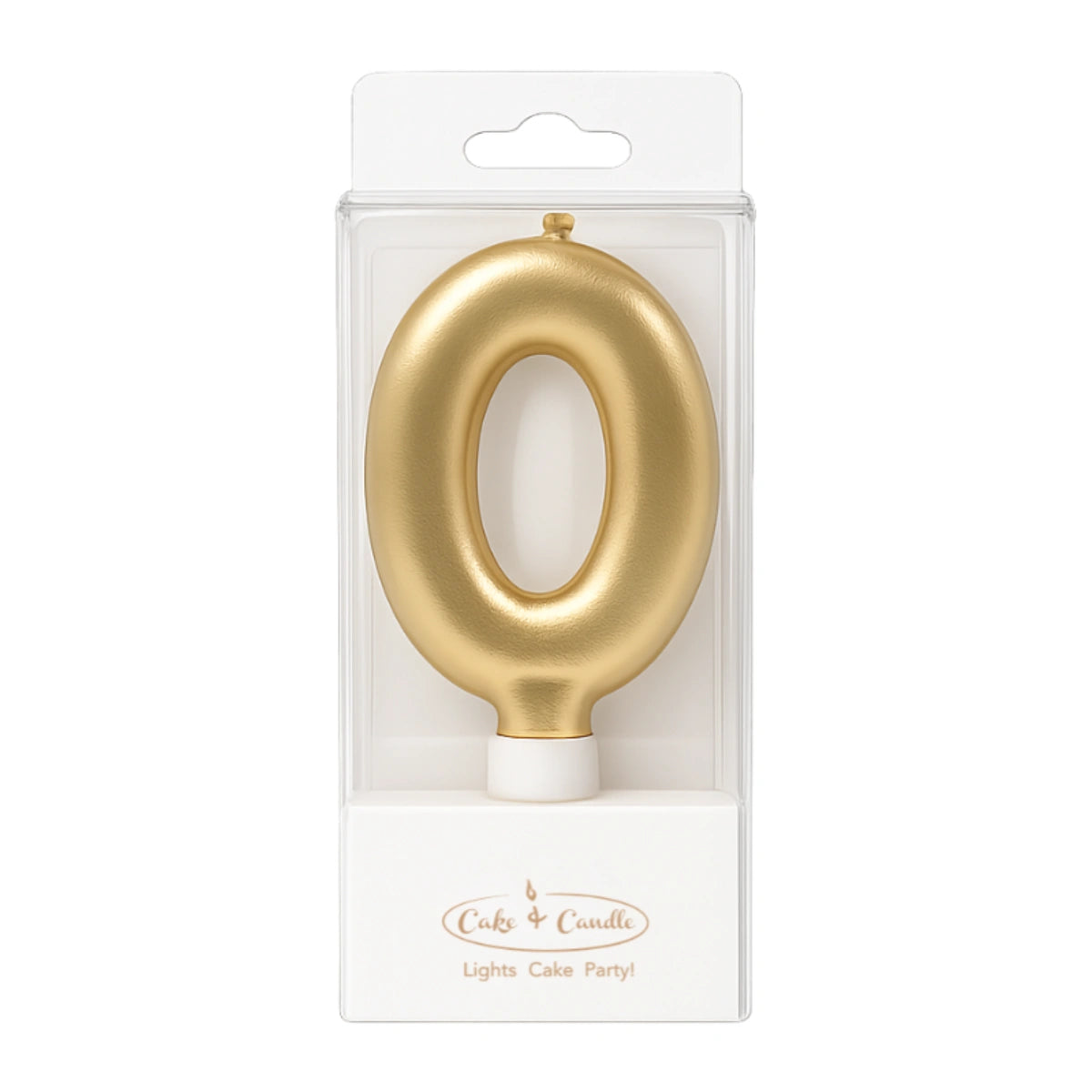 Gold Number 0 Candle - Bake Group