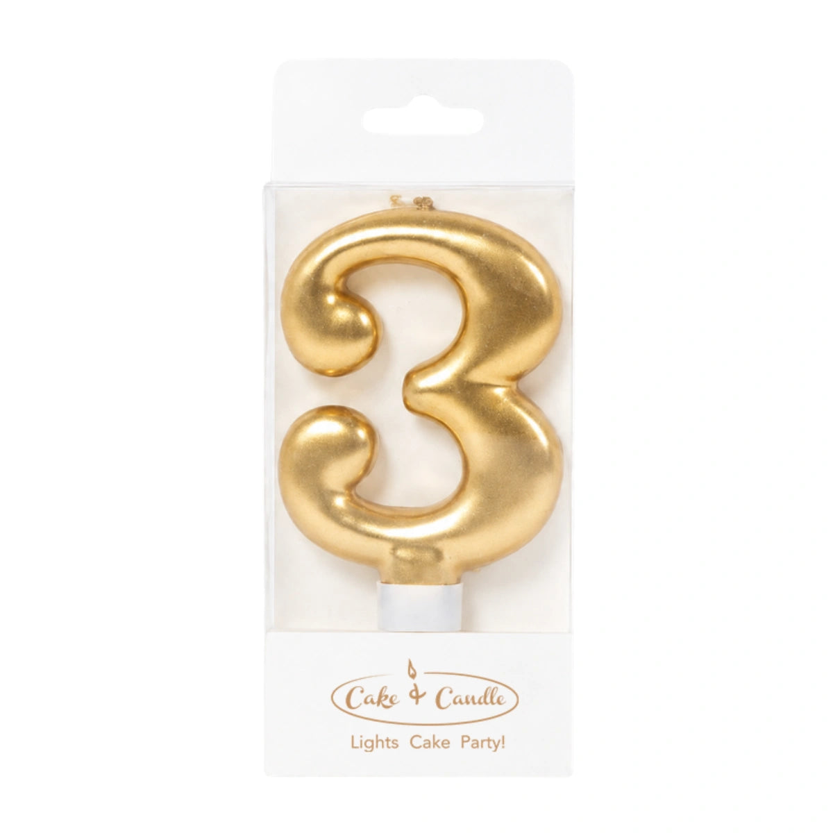 Gold Number 3 Candle - Bake Group