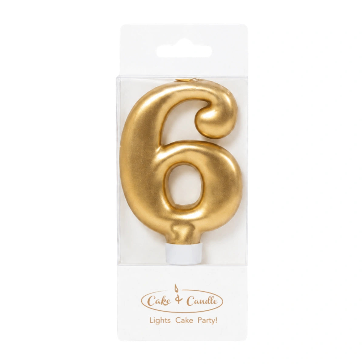Gold Number 6 Candle - Bake Group