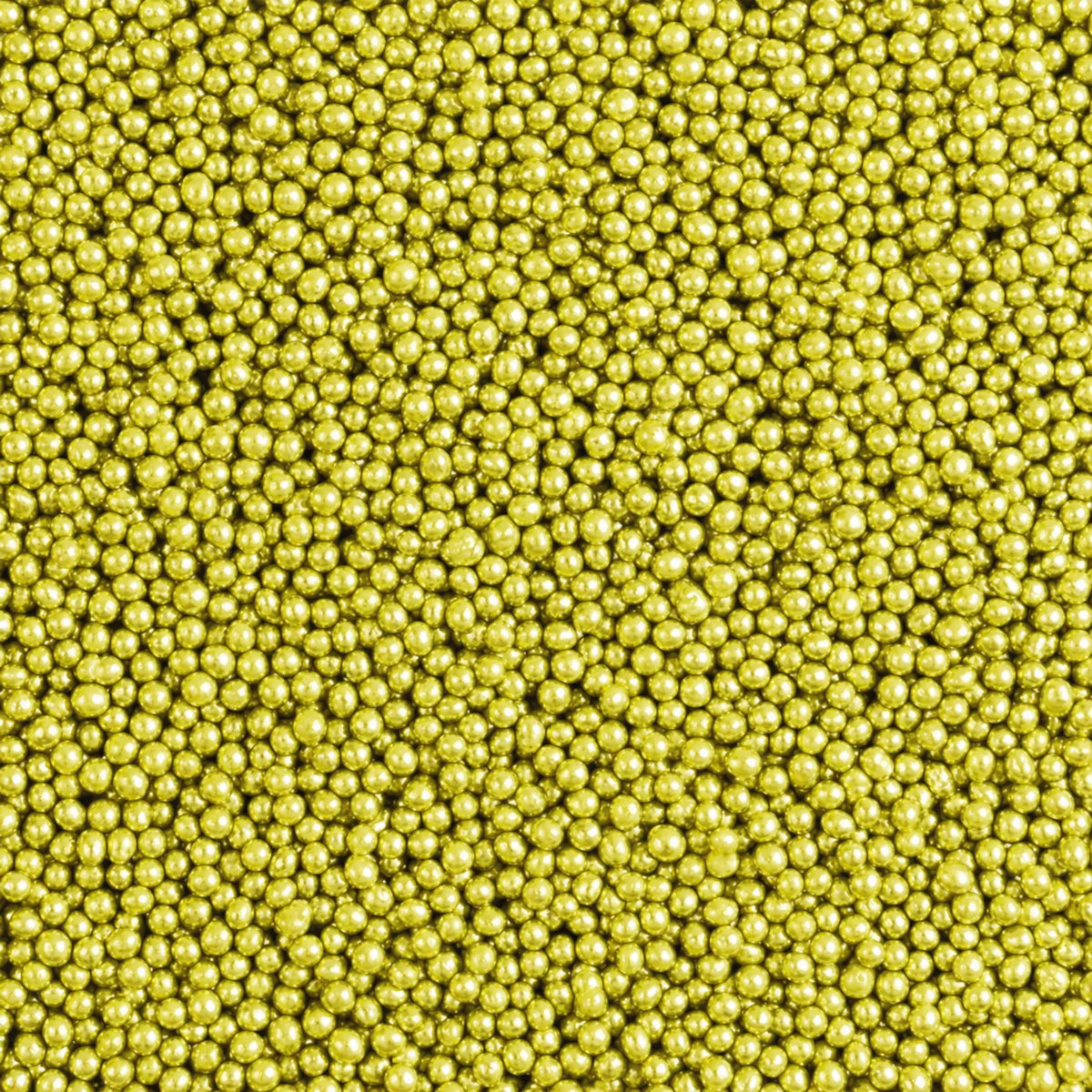 Metallic Gold 1kg Edible Cachous Pearls 2mm - Iconic Sprinkles