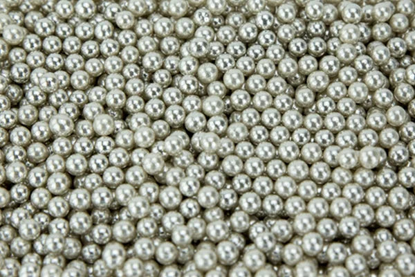 Metallic Silver 1kg Edible Cachous Pearls 6mm - Iconic Sprinkles