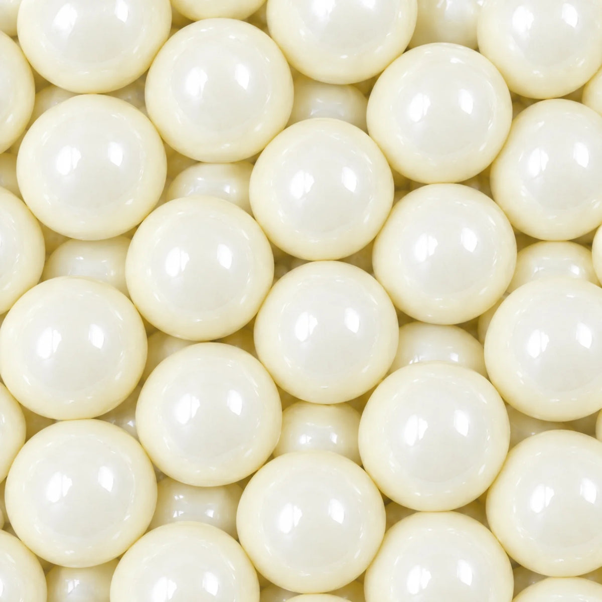 White 1kg Pearly Edible Cachous Pearls 12mm - Iconic Sprinkles